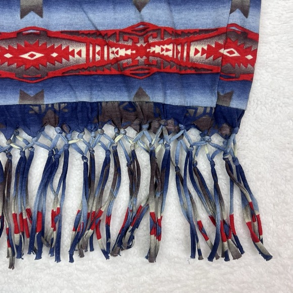 Ralph Lauren Denim & Supply Shirt Women's Petite Small Blue Red‎ Aztec Native - Picture 5 of 9